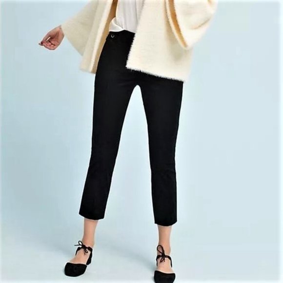 Anthropologie Pants - Anthropologie Essential Slim Black Velvet Pants 4
